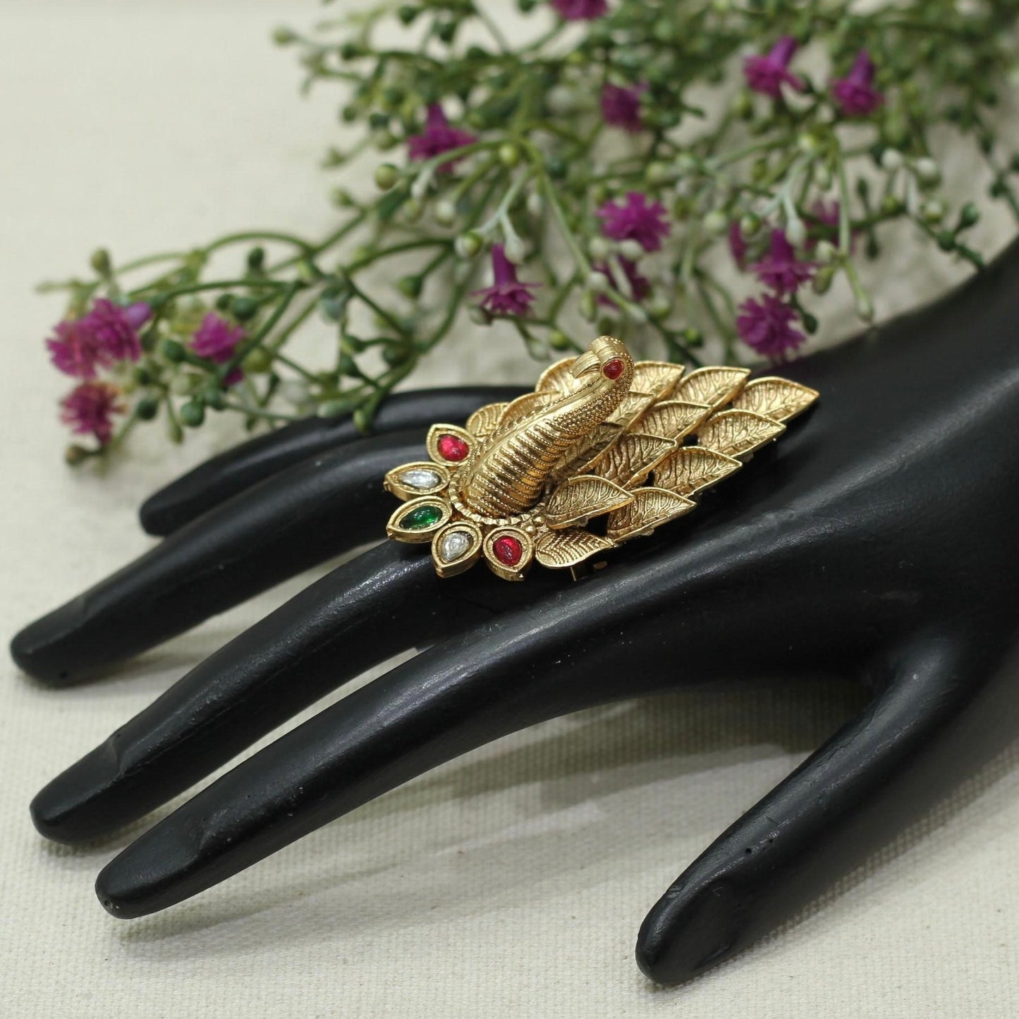 Rajwadi Matt Finger Ring