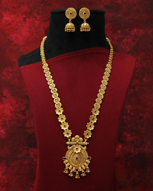 Matt Finish Long Necklace Set