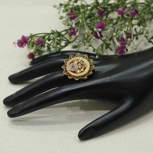 Rajwadi Matt Finger Ring