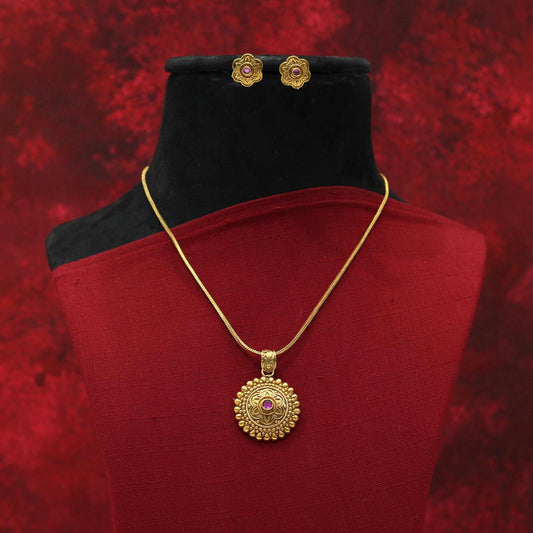 MATT CHAIN PENDENT NECKLACE SET