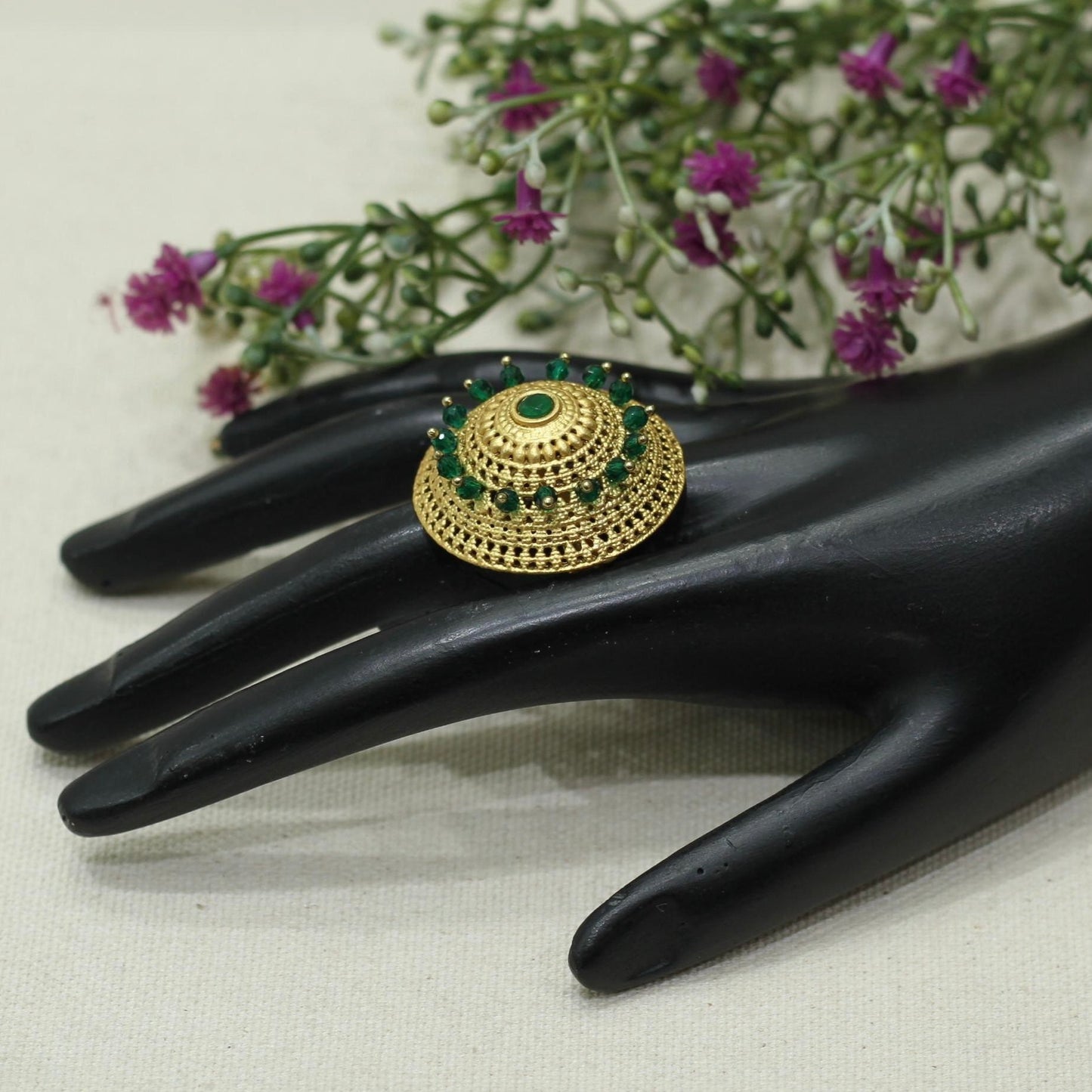 Rajwadi Matt Finger Ring