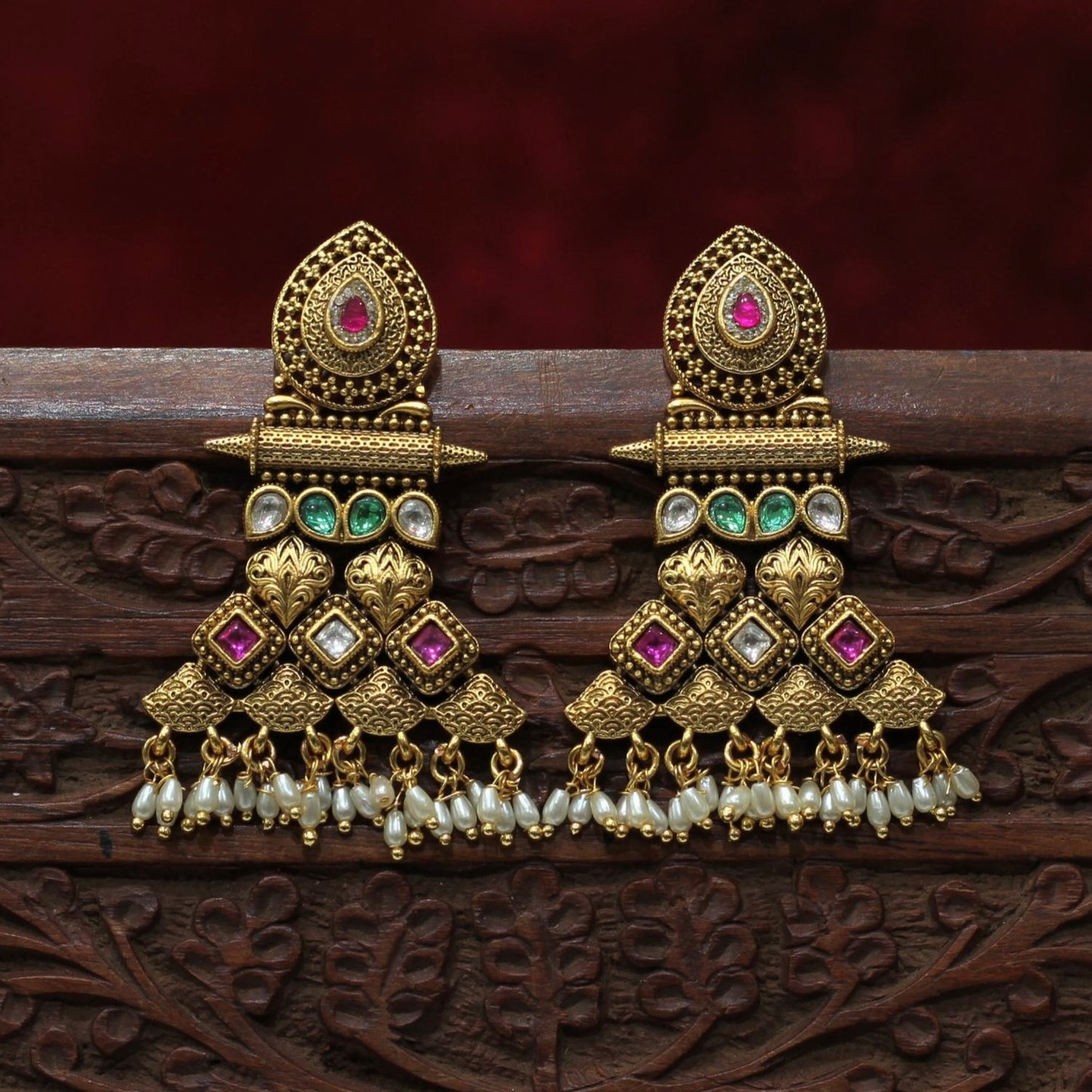 Rajwadi Matt Earring