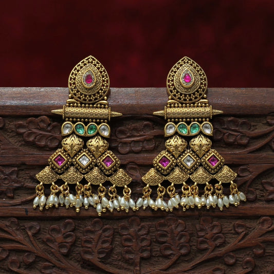 Rajwadi Matt Earring