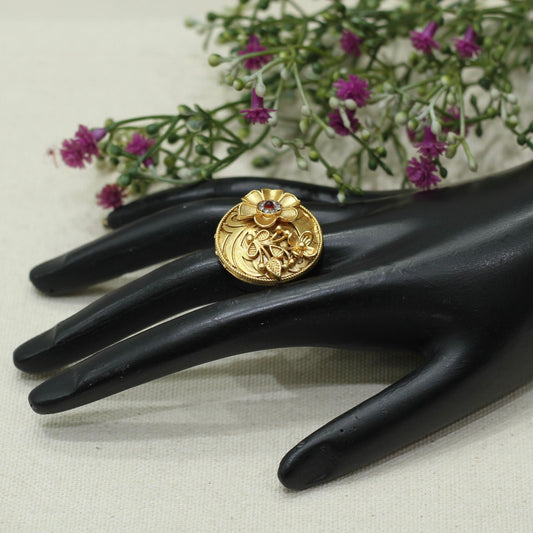 Rajwadi Matt Finger Ring