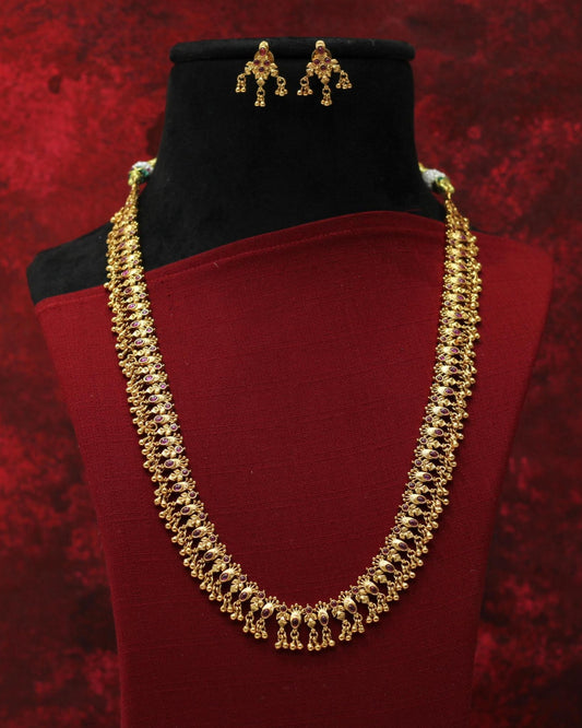 Matt Finish Long Necklace Set