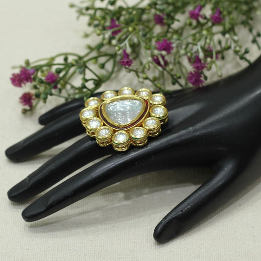 Kundan Finger Ring