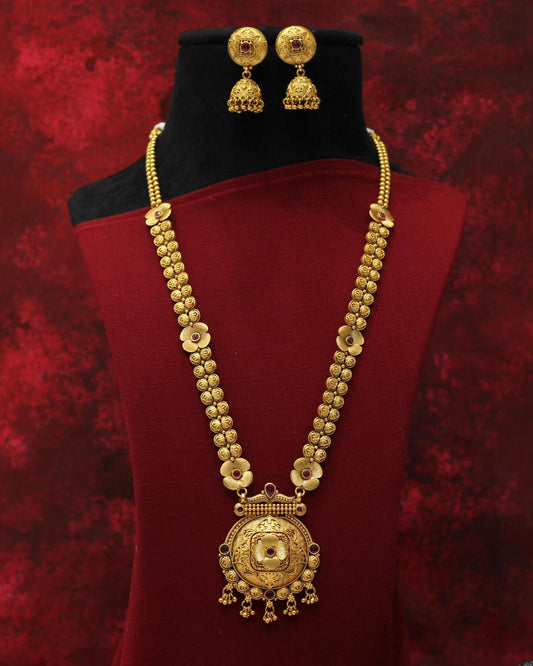 Matt Finish Long Necklace Set