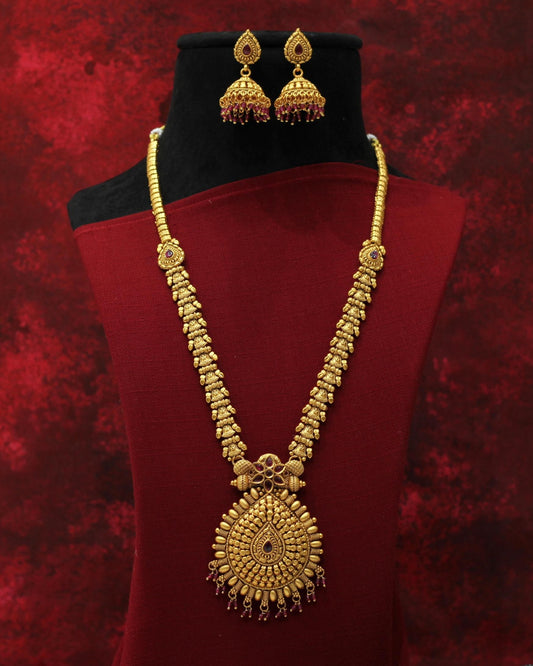 Matt Finish Long Necklace Set
