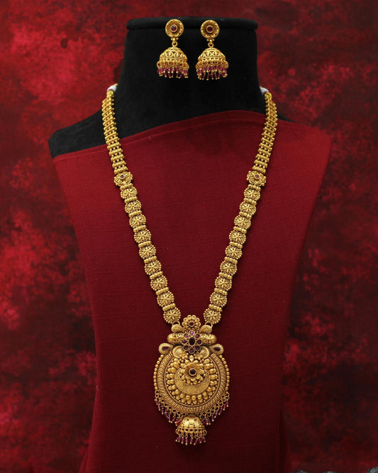 Matt Finish Long Necklace Set