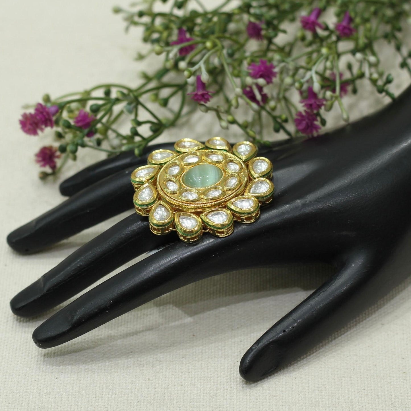 Kundan Finger Ring