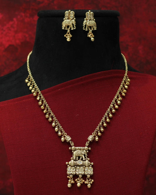 Heritage Rajwadi Matt Necklace Set
