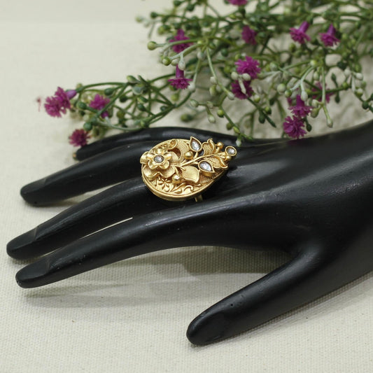Rajwadi Matt Finger Ring
