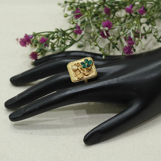 Rajwadi Matt Finger Ring