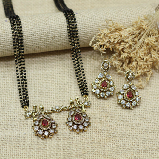 VICTORIAN AD WATI MANGALSUTRA WITH 4LAYER MALA