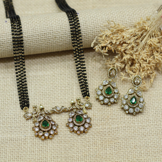 VICTORIAN AD WATI MANGALSUTRA WITH 4LAYER MALA
